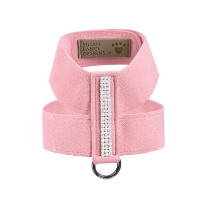 Puppy Pink - Susan Lanci Designs 3 Row Giltmore Crystals Tinkie Harness - XL