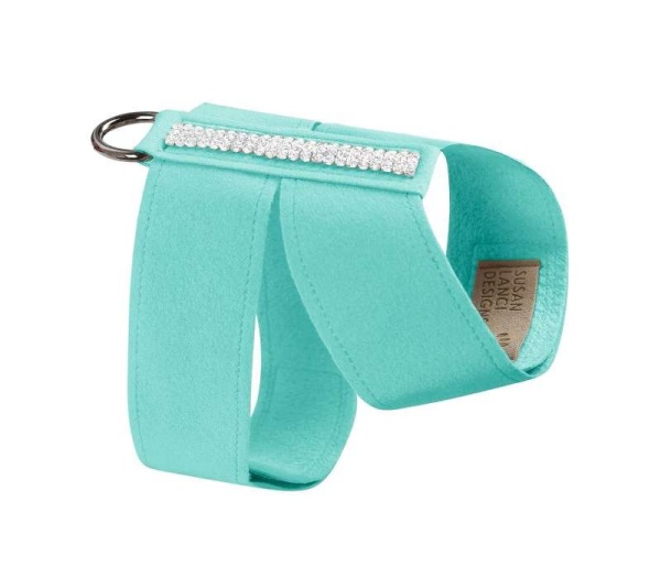 Tiffi Blue - Susan Lanci Designs 3 Row Giltmore Crystals Tinkie Harness - XL