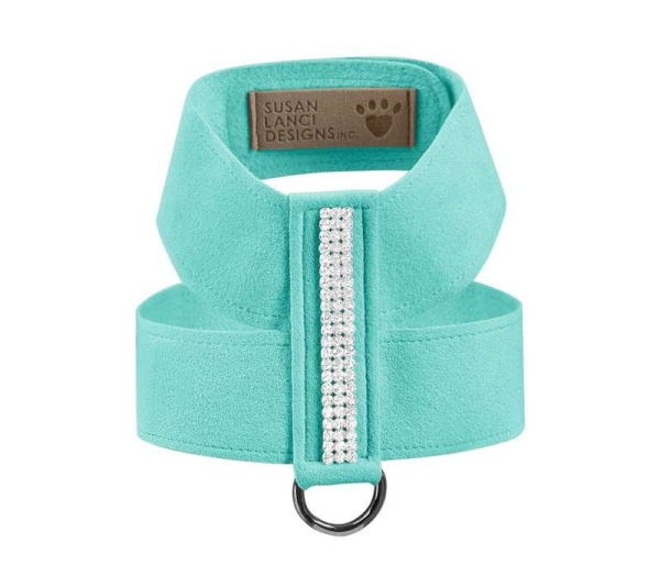 Tiffi Blue - Susan Lanci Designs 3 Row Giltmore Crystals Tinkie Harness - Small