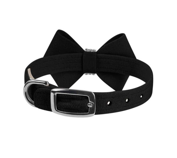 Black - Susan Lanci Designs Nouveau Bow Collar - Small