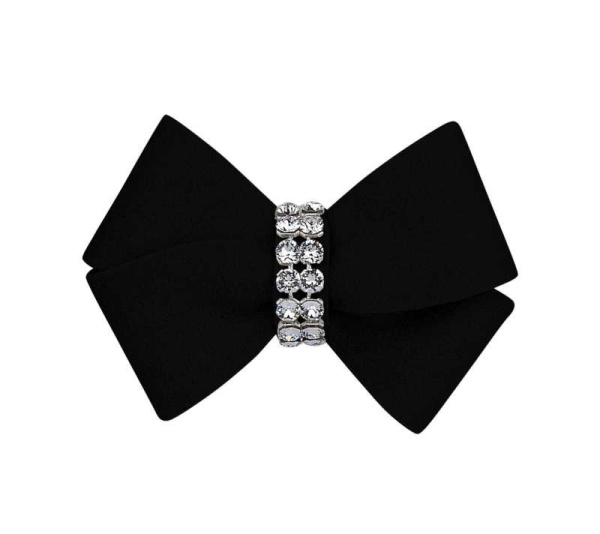 Black - Susan Lanci Designs Nouveau Bow Hair Bow - XS