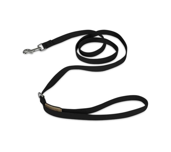 Black - Susan Lanci Designs Plain Leash - 4 FT