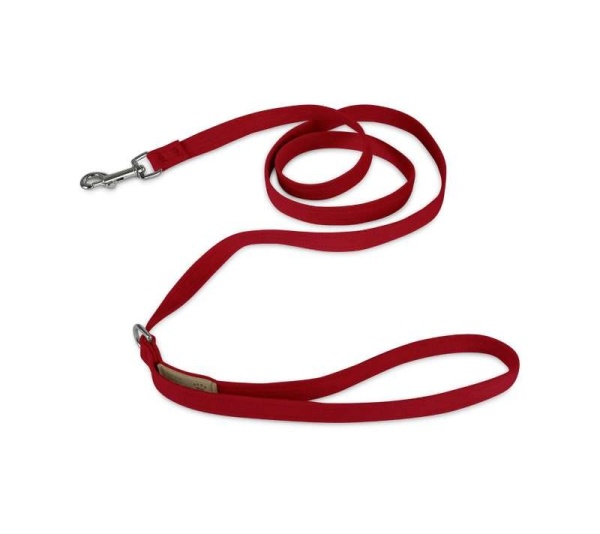 Red - Susan Lanci Designs Plain Leash - 4 FT