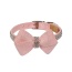 Puppy Pink - Susan Lanci Designs Puppy Pink Glitzerati Nouveau Bow 3 Row Giltmore Collar - XS