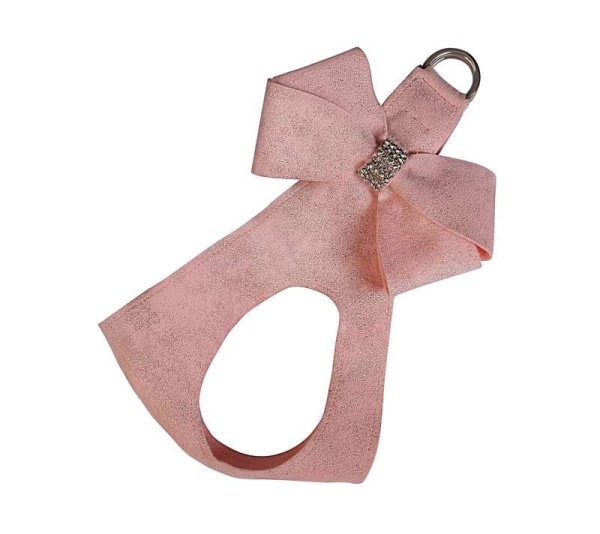 Puppy Pink Glitzerati - Susan Lanci Designs Puppy Pink Glitzerati Nouveau Bow Step In Harness - Medium