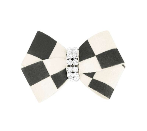 Windsor Check - Susan Lanci Designs Windsor Check Nouveau Bow Hair Bow - XS