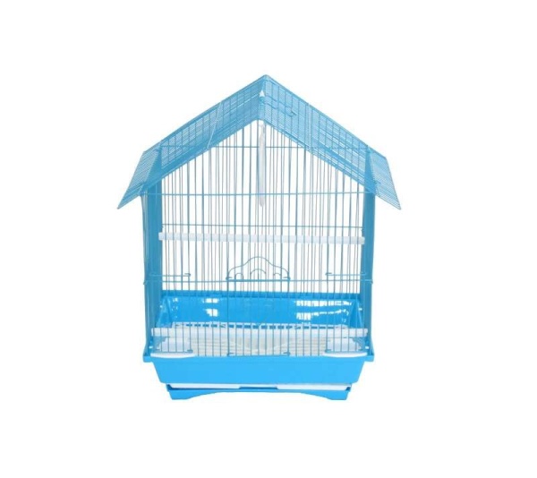 Blue - YML House Top Style Parakeet Cage - 13.3" x 10.8" x 17.8"