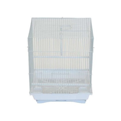 White - YML Flat Top Parakeet Cage - 11" x 9" x 14"