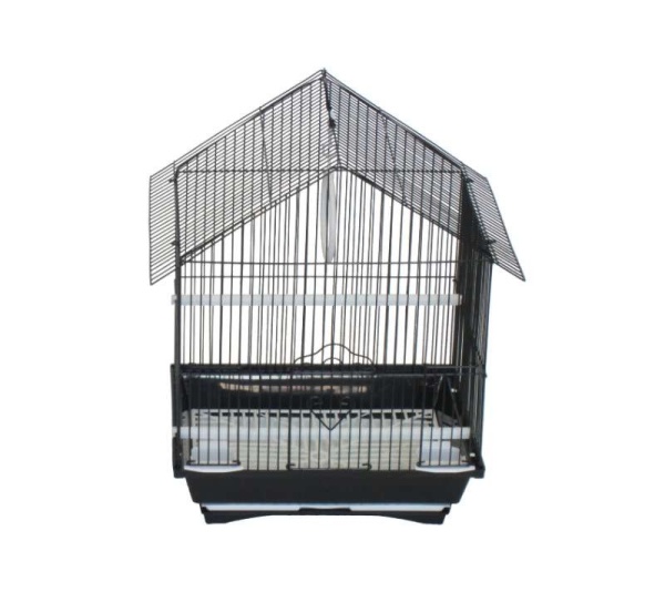 black - YML House Top Style Parakeet Cage - 11" x 9" x 16"