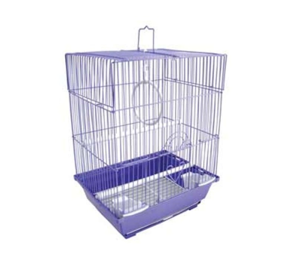 purple - YML Flat Top Parakeet Cage - 11" x 9" x 14"