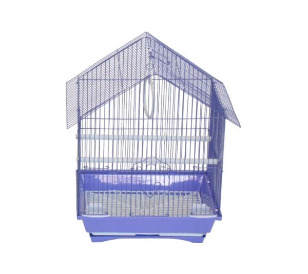 purple - YML House Top Style Parakeet Cage - 11" x 9" x 16"
