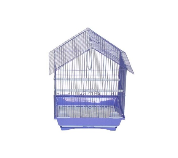 purple - YML House Top Style Parakeet Cage - 13.3" x 10.8" x 17.8"