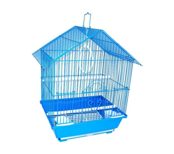 Blue - YML House Top Style Parakeet Cage - 11" x 9" x 16"