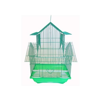 Green - YML Pagoda Top Parakeet Cage - Small - 11" x 9" x 16"