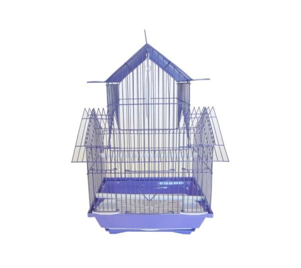 purple - YML Pagoda Top Parakeet Cage - Small - 11" x 9" x 16"