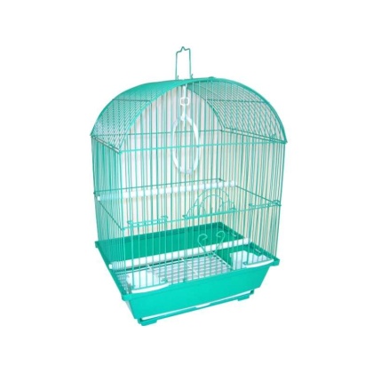 Green - YML Round Top Style Parakeet Cage - 11 x 9 x 16