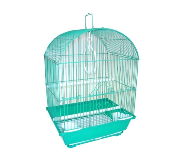 Green - YML Round Top Style Parakeet Cage - 11 x 9 x 16