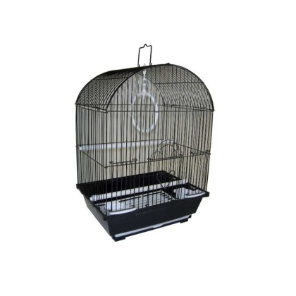 black - YML Round Top Style Parakeet Cage - 11 x 9 x 16