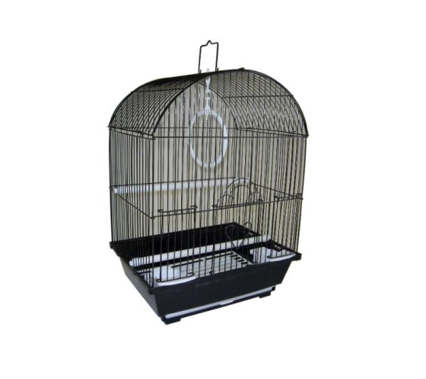 black - YML Round Top Style Parakeet Cage - 11 x 9 x 16