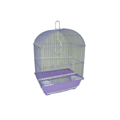 purple - YML Round Top Style Parakeet Cage - 13.3" x 10.8" x 17.8"