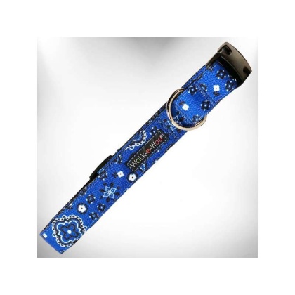 Blue - Bandana Dog Collars - XL 1.5" wide fits 18-28" neck