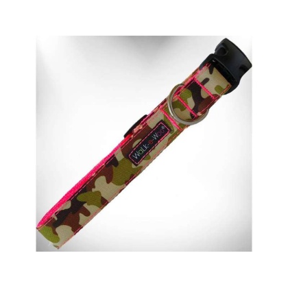 Hot Pink Camo - Camo Dog Collars - XS 5/8" width fits 8-12" neck