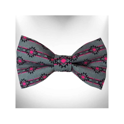 Pow Wow Pink Doggie  - Bow Tie - Large 5"x 2.5"