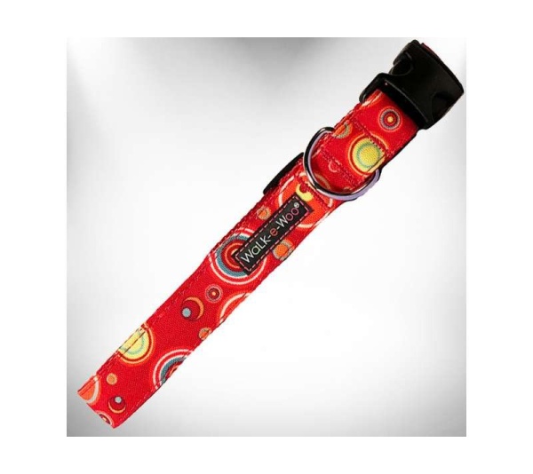 Red - Martini Dog Collars - S 3/4" width fits 10-14" neck