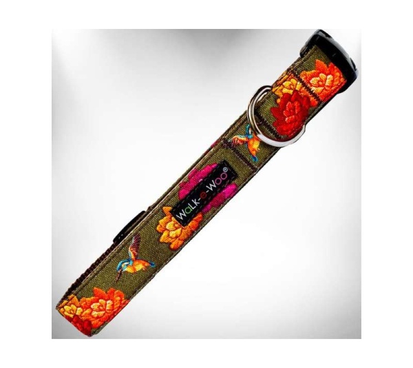 Hummingbird Flowers - Nature-Lover Collars - L 1" width fits 14-25" neck