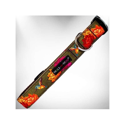 Hummingbird Flowers - Nature-Lover Collars - XL 1.5" wide fits 18-28" neck