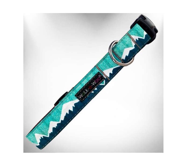 Wintergreen Snowcap Mtn - Mountain Dog Collars - XL 1.5" wide fits 18-28" neck