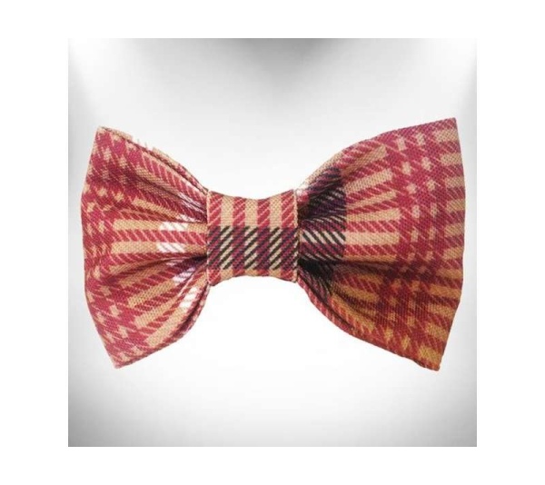 Classic Brown - Plaid Dog Bow Tie