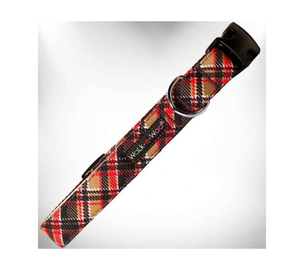 Gatsby - Plaid Dog Collars - L 1" width fits 14-25" neck