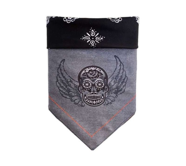 Grey Skull - Reversible Sport Bandanas  - Small