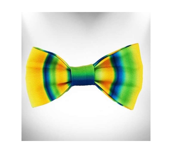 Blue/Green - Tie Dye Dog Bow Tie