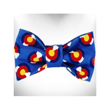 Colorado Blue Bow Tie - TugGRRR! Toy - Small 4"x 2"