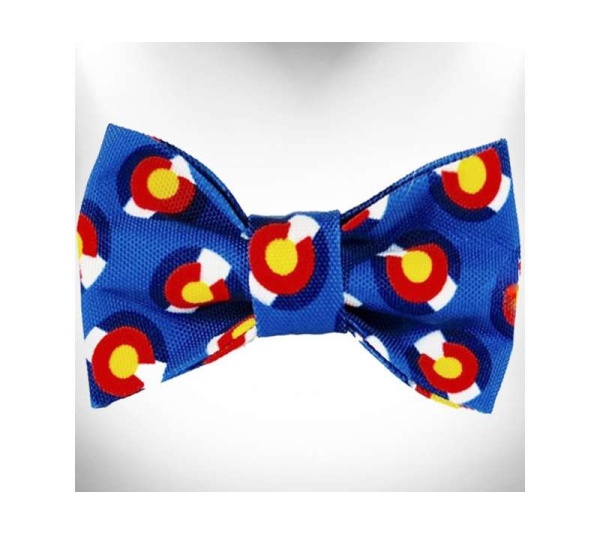 Colorado Blue Bow Tie - TugGRRR! Toy - Small 4"x 2"