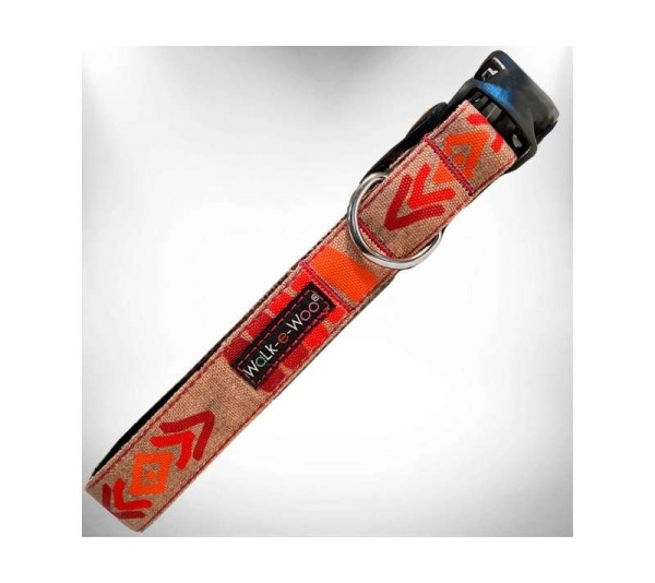 Red - Tribal Dog Collars - XL 1.5" wide fits 18-28" neck