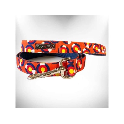 Colorado Orange - Colorado and Texas Dog Leads  - THIN Lead 5/8" width- 5' length