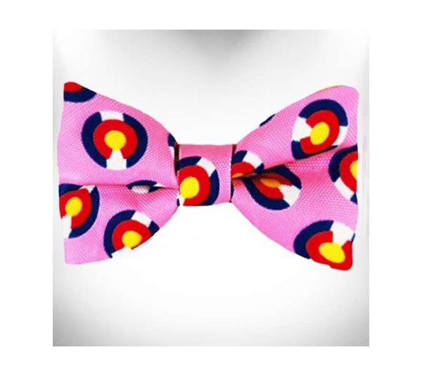 Colorado Pink - Colorado and Texas Dog Bow Tie