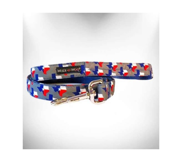 Texas Grey - Colorado and Texas Dog Leads  - REGULAR Lead 1" width- 5' length