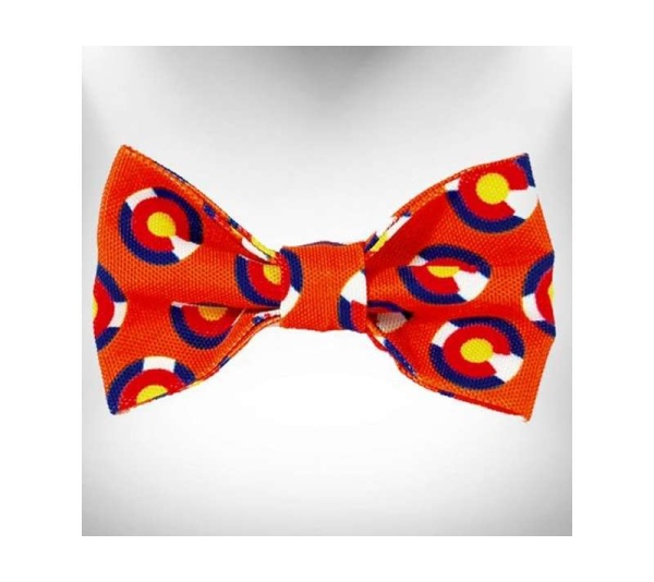 Colorado Orange - Colorado and Texas Dog Bow Tie