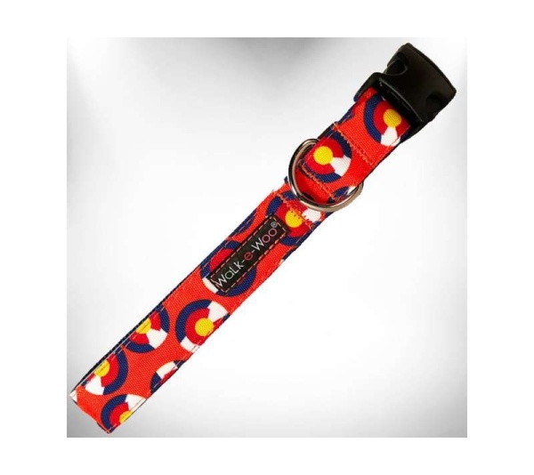 Colorado Orange - Colorado and Texas Dog Collars - XS 5/8" width fits 8-12" neck