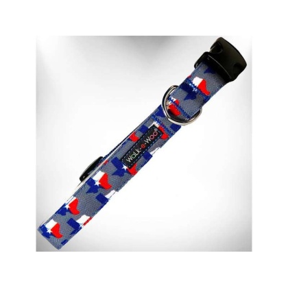 Texas Grey - Colorado and Texas Dog Collars - L 1" width fits 14-25" neck