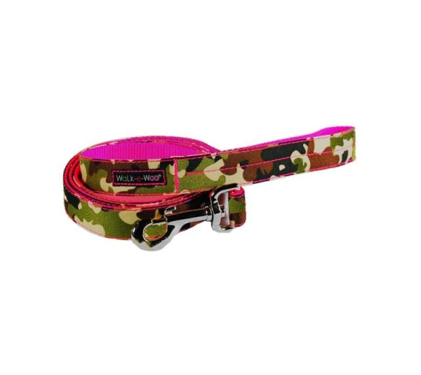 Hot Pink Camo - Camo Dog Leads  - REGULAR Lead 1" width- 5' length