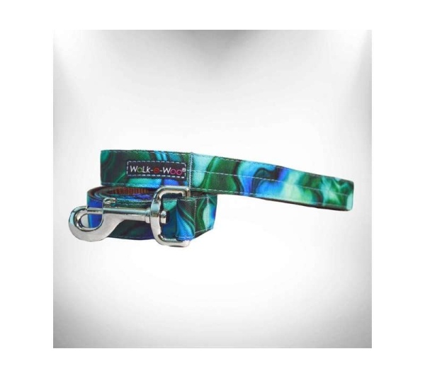 Ombre Turquoise - Dog Leash - REGULAR 1" width- 5' long