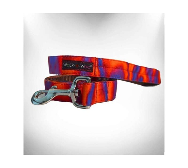 Red/Purple  - Dog Leash - THIN 5/8" width- 5' long