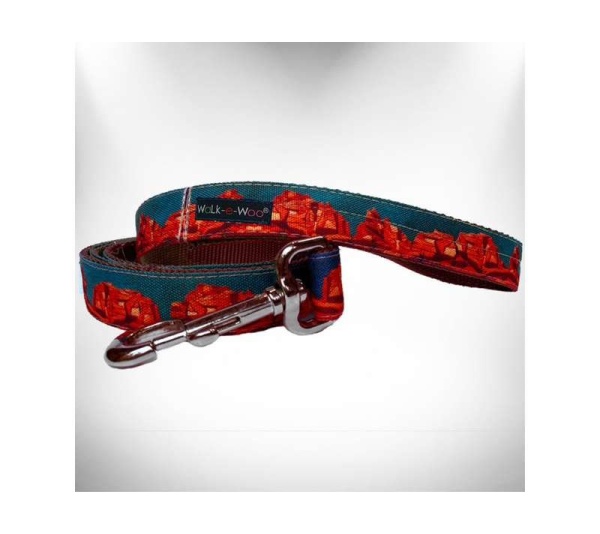 Rockin' Red  - Dog Leash - REGULAR 1" width- 5' long