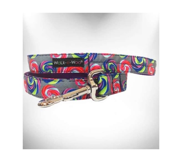 Lollipop on Chocolate - Lollipop Dog Leads  - THIN Lead 5/8" width- 5' length