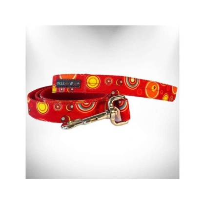 Red - Martini Dog Leads  - THIN Lead 5/8" width- 5' length